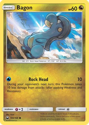 Bagon (103)/168 - SM  Celestial Storm Reverse Holofoil