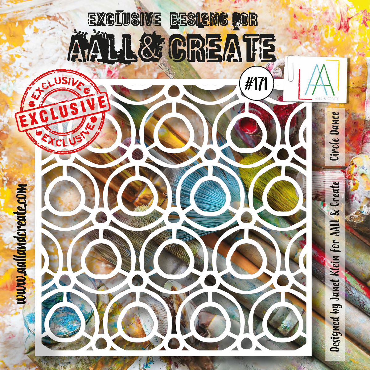 AALL and Create 6"x6" Stencil - #171 - Circle Dance-1