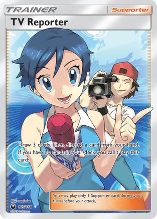 TV Reporter (Full Art)/168 - SM  Celestial Storm Holofoil-1