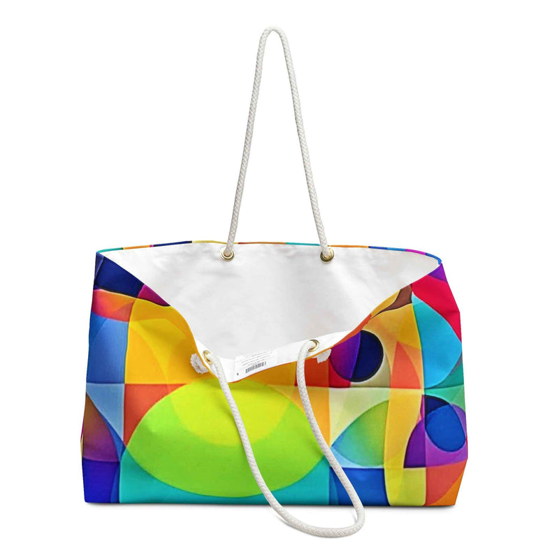 Abstract Colorful Geometric Pattern Weekender Bag-5
