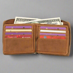 MET Hunter Leather Zip Around Wallet-3