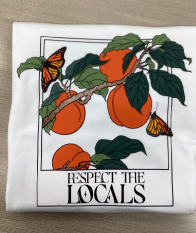 Respect The Locals Peaches Crewneck-2