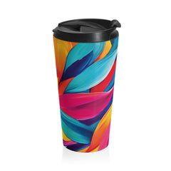Colorful Abstract Petals Stainless Steel Travel Mug-6