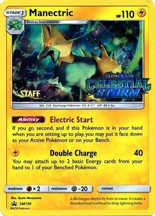 Manectric - SM130 (Prerelease) [Staff] - SM Promos Holofoil-1