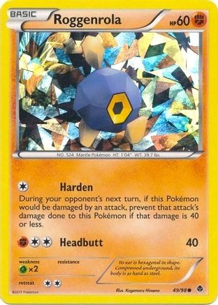 Roggenrola - 49/98 (Cracked Ice Holo) - Blister Exclusives Holofoil-1