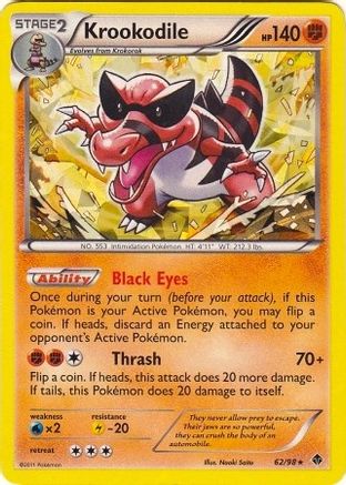 Krookodile - 62/98 (BW Emerging Powers) - Deck Exclusives Holofoil-1