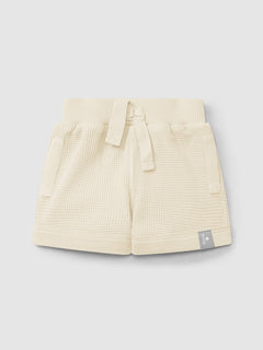 Waffle weave pull-up shorts | Natural | Snug-1