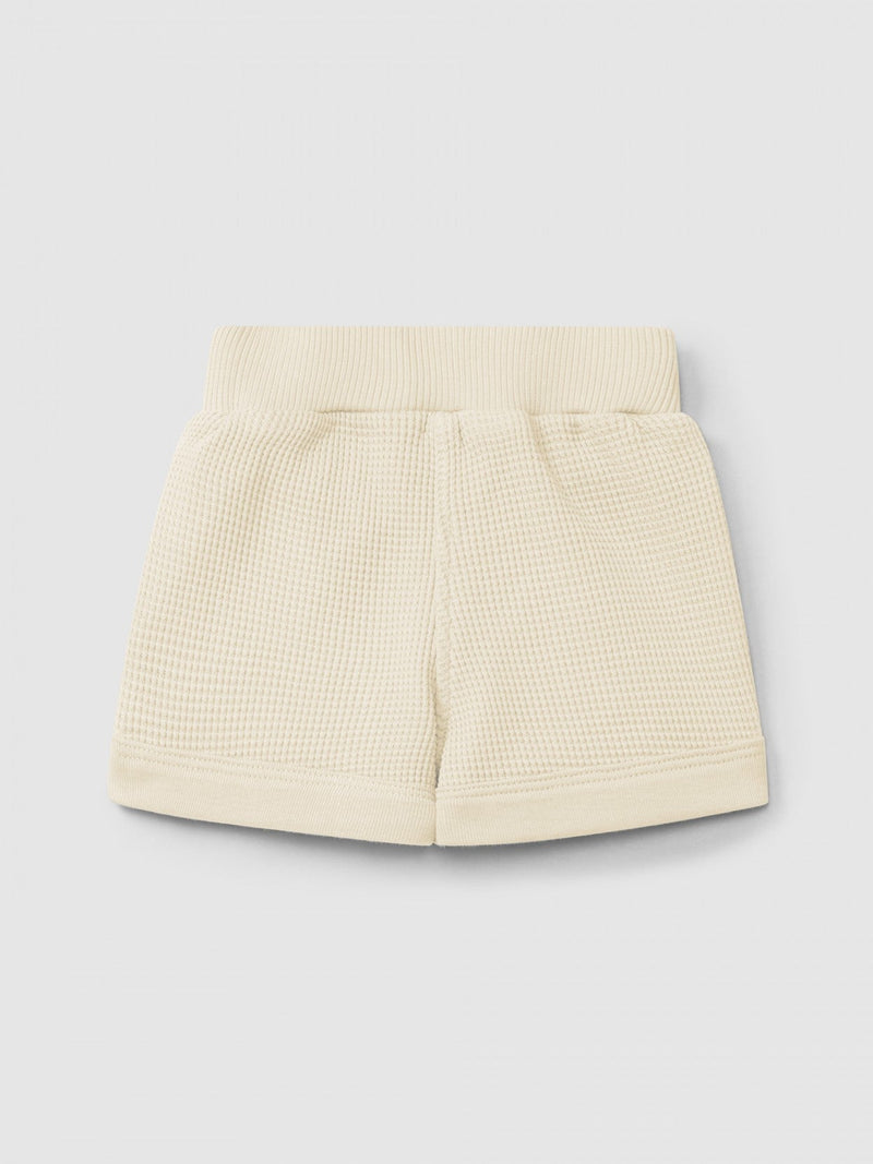 Waffle weave pull-up shorts | Natural | Snug-2