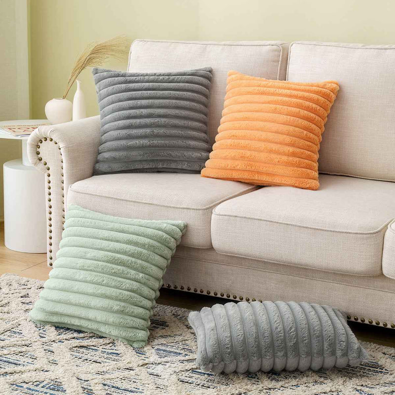 Modern Striped Pillow Cover – Polyester Sofa Cushion Case for Living Room & Bedroom-1