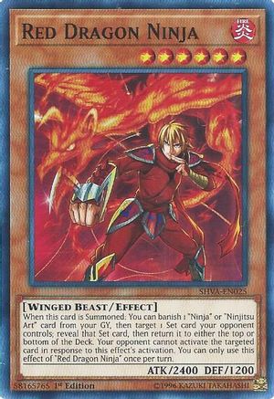 Red Dragon Ninja (SHVA-EN025) - Shadows in Valhalla 1st Edition-1