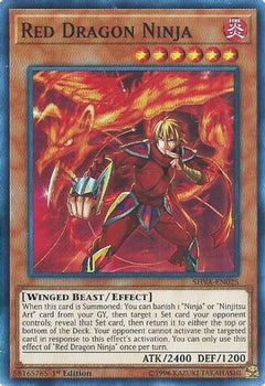 Red Dragon Ninja (SHVA-EN025) - Shadows in Valhalla 1st Edition-1