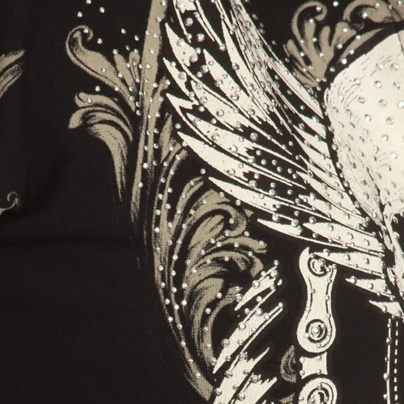 Women's Motorcycle Zip Up Hoodie with Rhinestone Skull & Wings-5