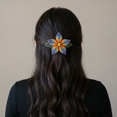 Dusty Lavender Ember Bloom Beaded Hair Barrette-4
