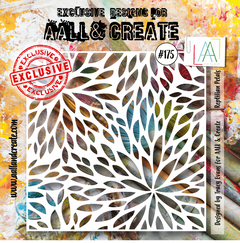 AALL et Create Pochoir 6"x6" - #175 - Pétales de reptile-1