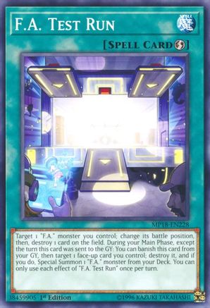 F.A. Test Run (MP18-EN228) - 2018 Mega-Tins Mega Pack 1st Edition