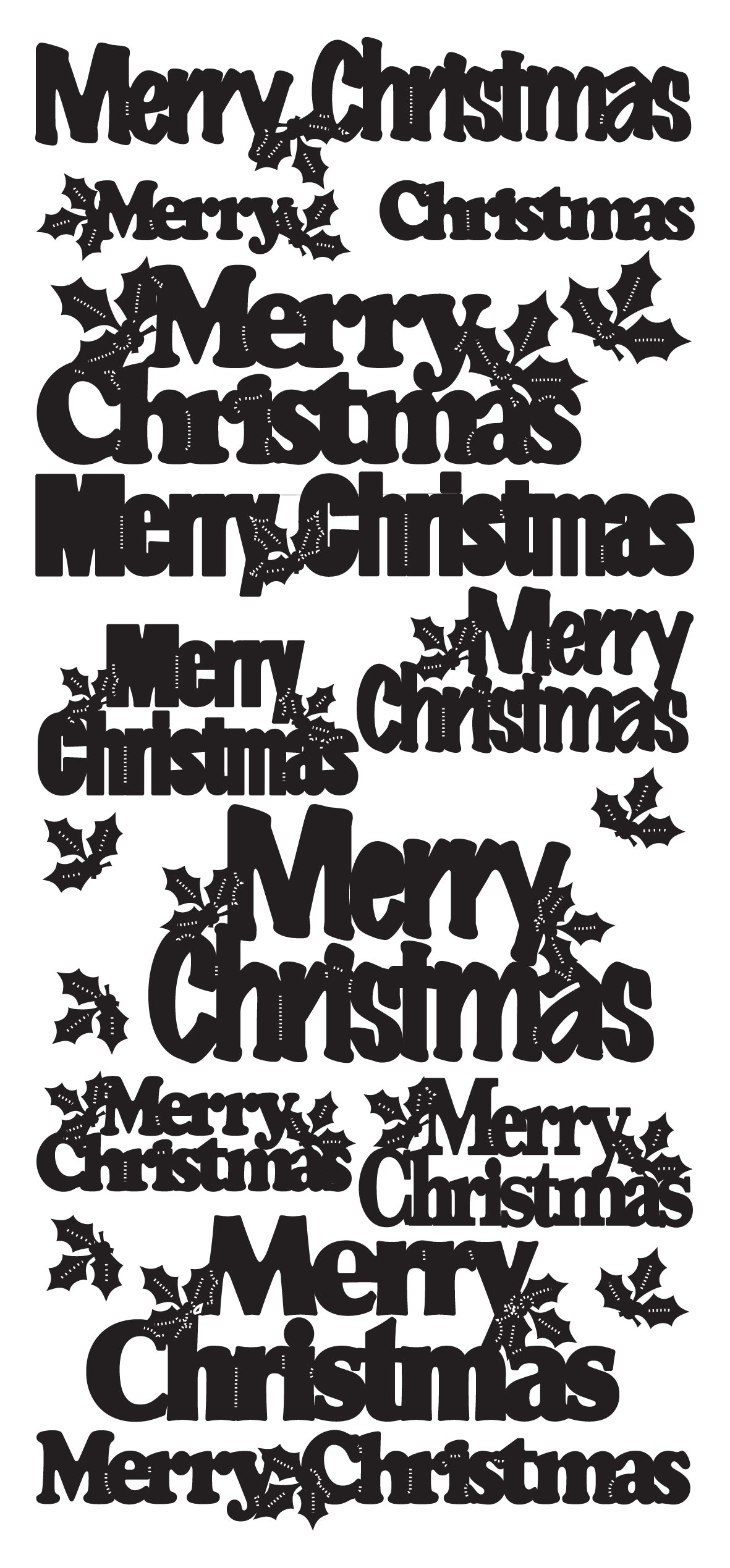 Peel-Off Stickers Merry Christmas var. sizes-3