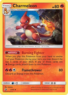 Charmeleon 2/70 - Dragon Majesty Reverse Holofoil-1