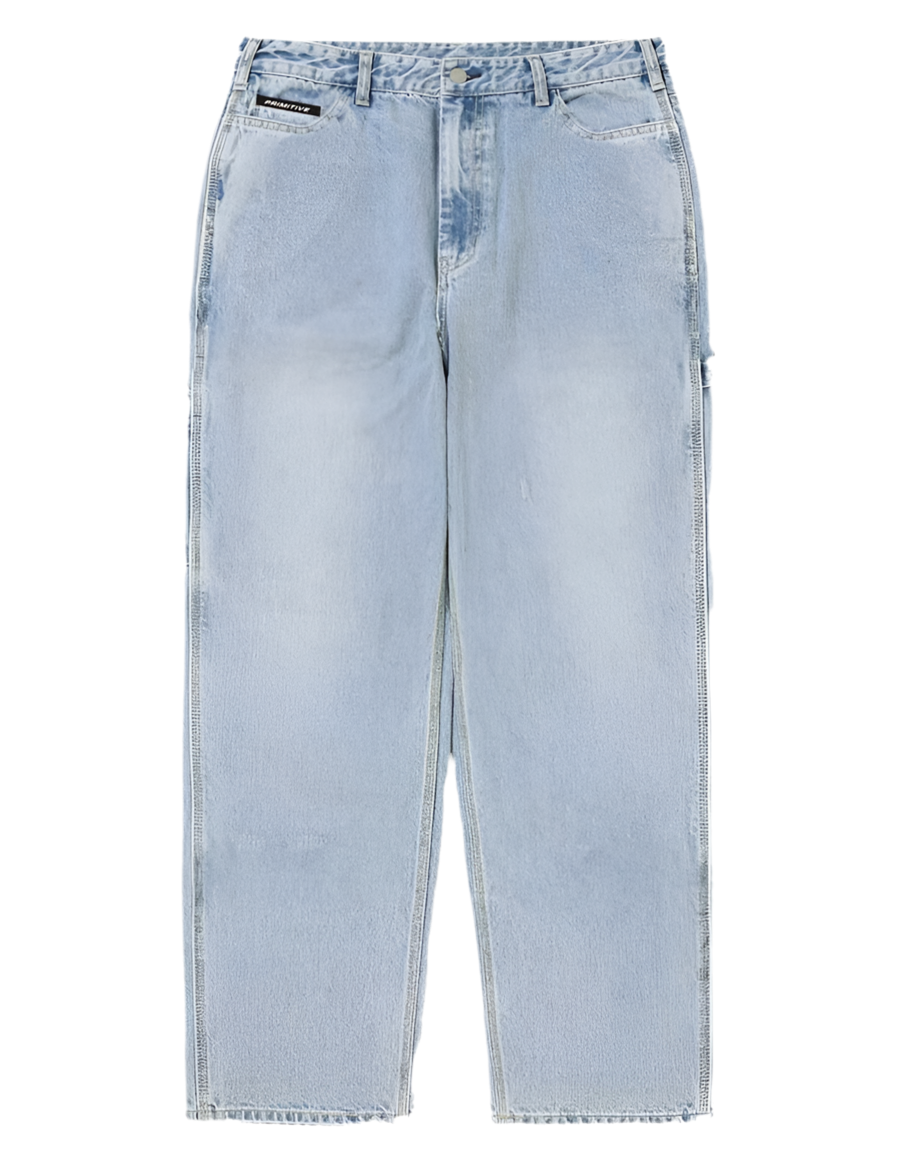 Primitive 'Masson Baggy Carpenter' Pants - Light Wash-1