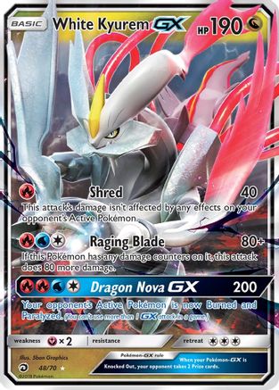 White Kyurem GX/70 - Dragon Majesty Holofoil-1
