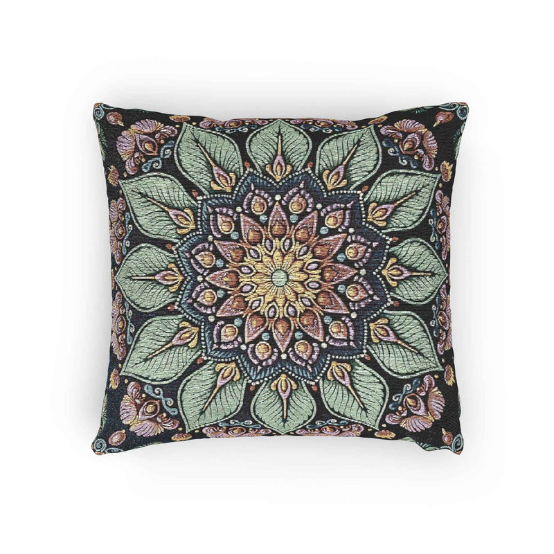 Mandala Floral Mosaic Woven Pillow | Boho Decorative Cushion Cover-8