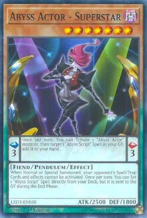 Abyss Actor - Superstar (LED3-EN050) - Legendary Duelists: White Dragon Abyss 1st Edition