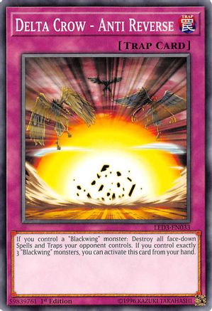 Delta Crow - Anti Reverse (LED3-EN033) - Legendary Duelists: White Dragon Abyss 1st Edition-1