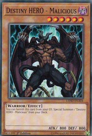 Destiny HERO - Malicious (LEHD-ENA04) - Legendary Hero Decks 1st Edition-1