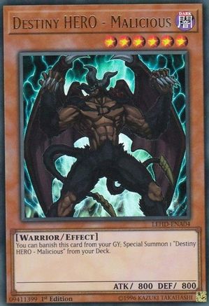 Destiny HERO - Malicious (UR) (LEHD-ENA04) - Legendary Hero Decks 1st Edition-1
