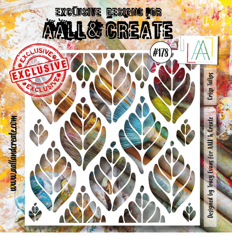 AALL and Create 6"x6" Stencil - #178 - Crisp Tulips-1