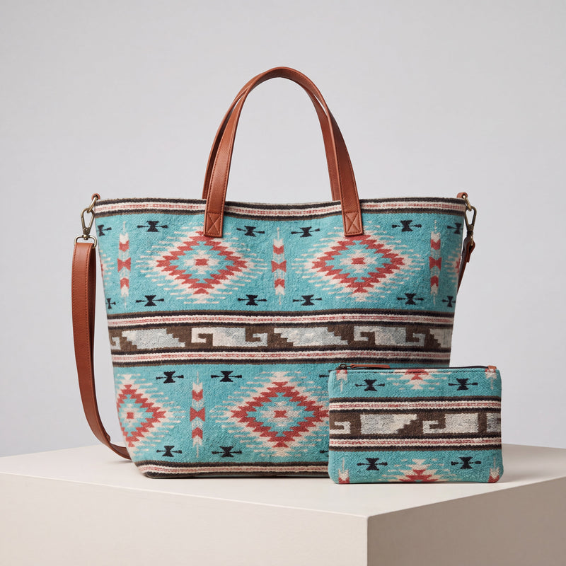 Turquoise Tote Bag-1