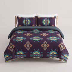 3PC SET FLANNEL BORREGO (sherpa lined) purple-2