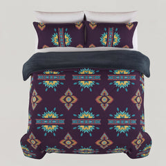 3PC SET FLANNEL BORREGO (sherpa lined) purple-1