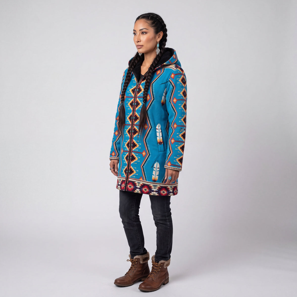 Sky Blue Long Coat-2