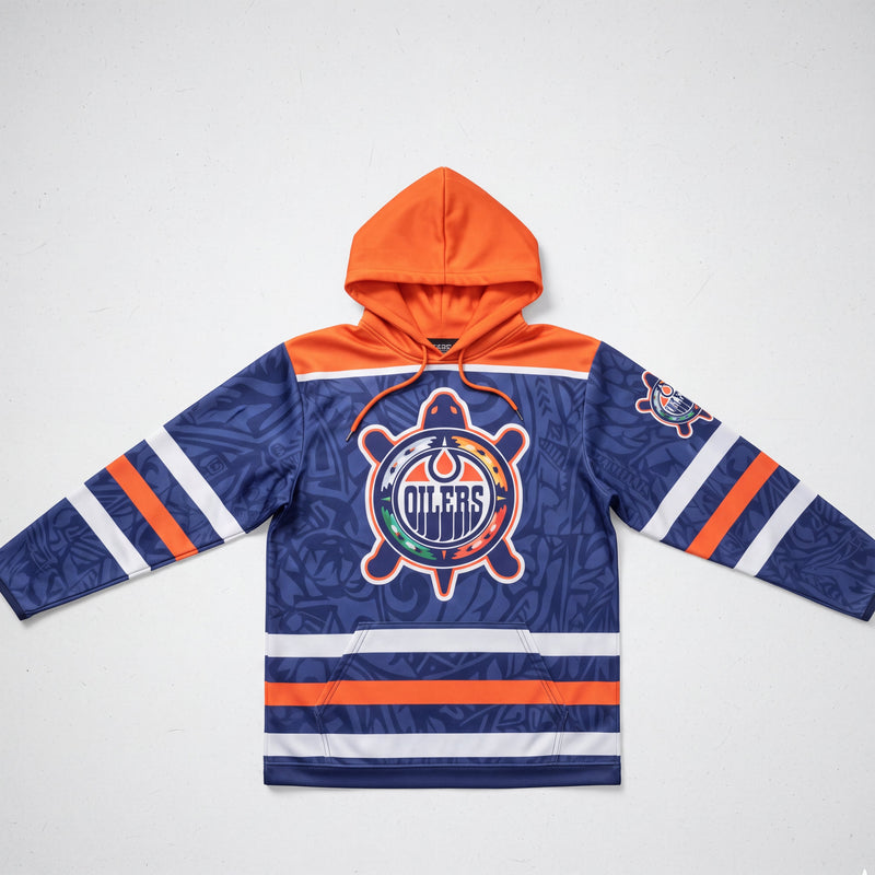 Heritage Orange & Blue Hoodie-3