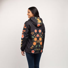 Black Spring Blossom Windbreaker-1