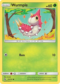Wurmple (23) 23/214 - SM  Lost Thunder Reverse Holofoil-1