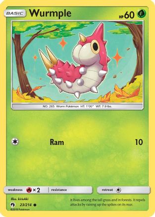 Wurmple (23) 23/214 - SM  Lost Thunder Reverse Holofoil-1