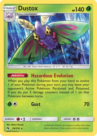 Dustox/214 - SM  Lost Thunder Reverse Holofoil