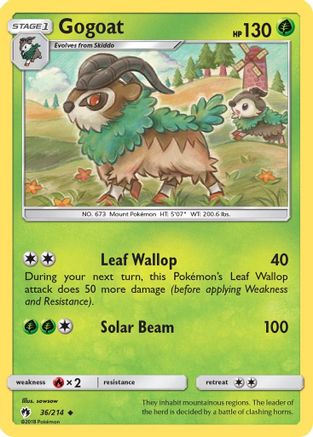 Gogoat/214 - SM  Lost Thunder Reverse Holofoil-1