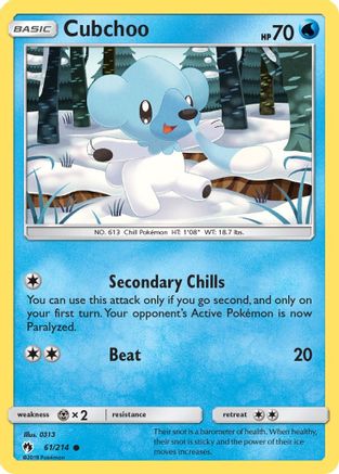 Cubchoo 61/214 - SM  Lost Thunder-1