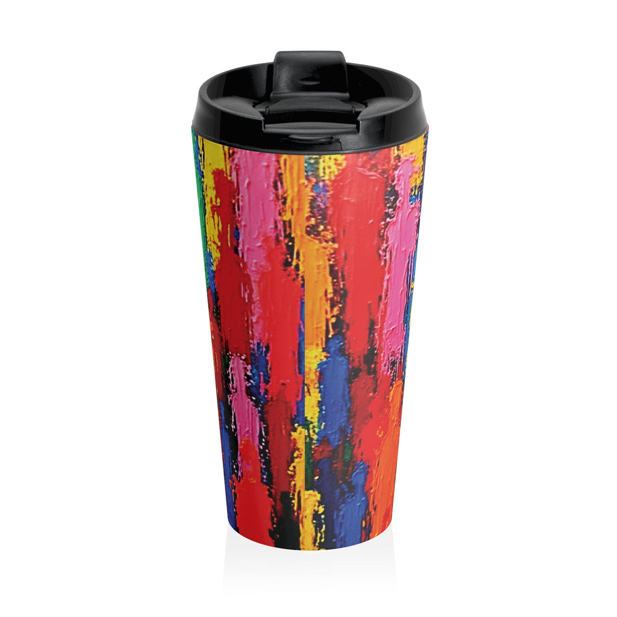 Colorful Abstract Paint Stroke Stainless Steel Travel Mug-4