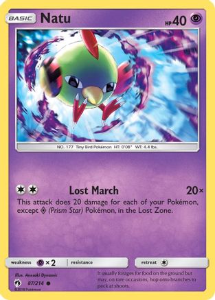 Natu 87/214 - SM  Lost Thunder Reverse Holofoil-1