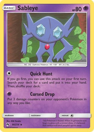 Sableye 96/214 - SM  Lost Thunder