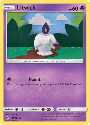 Litwick 101/214 - SM  Lost Thunder Reverse Holofoil-1