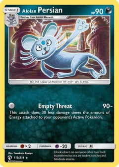 Alolan Persian 119/214 - SM  Lost Thunder-1