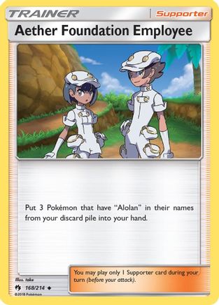 Aether Foundation Employee/214 - SM  Lost Thunder Reverse Holofoil