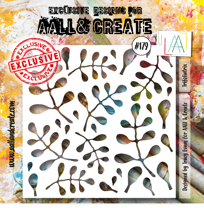 Pochoir AALL and Create 6"x6" - #179 - Trifoliatrix-1