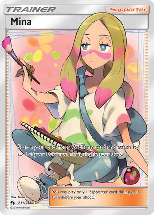 Mina (Full Art)/214 - SM  Lost Thunder Holofoil-1