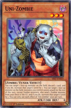 Uni-Zombie (SR07-EN019) - Structure Deck: Zombie Horde 1st Edition-1