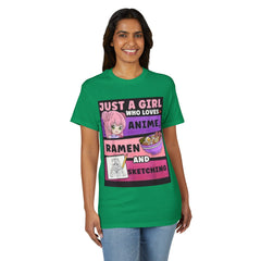"Just a Girl Who Loves Anime Ramen and Sketching" T-Shirt-41